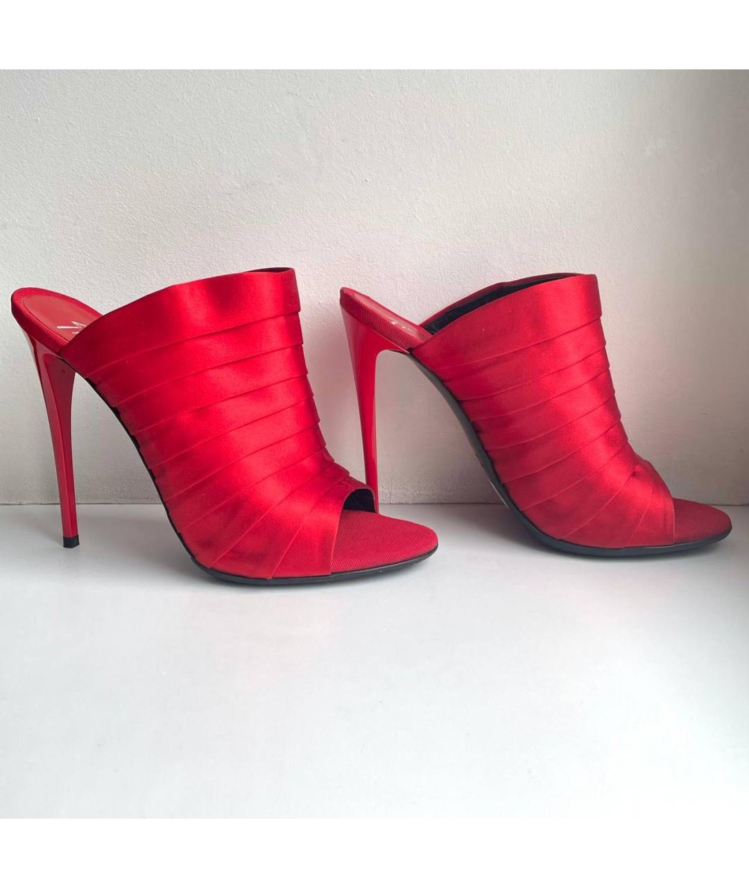 GIUSEPPE ZANOTTI DESIGN Красные текстильные мюли, фото 8