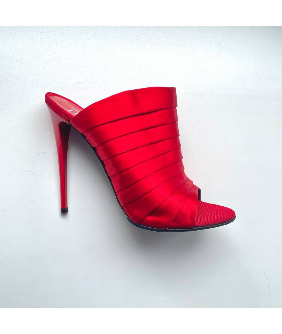 GIUSEPPE ZANOTTI DESIGN Красные текстильные мюли, фото 9