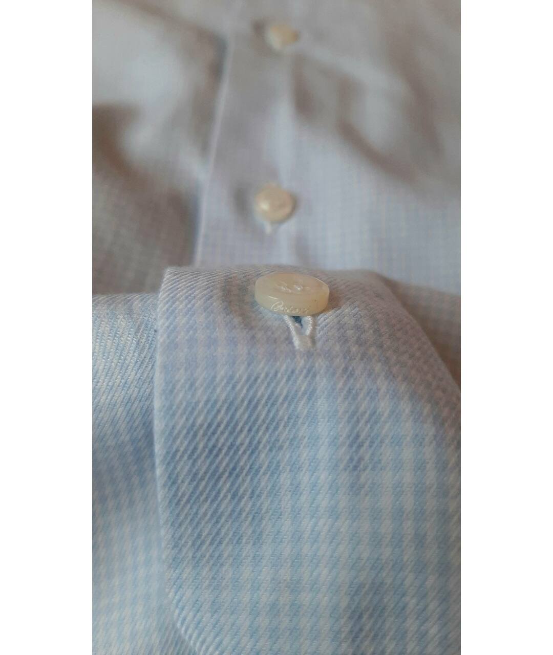 BRIONI Голубая хлопковая классическая рубашка, фото 4