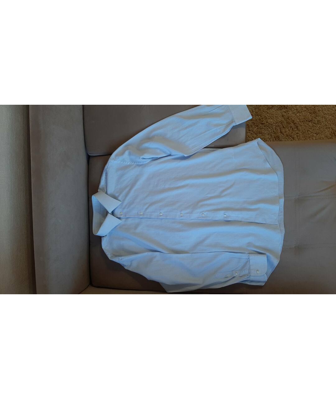 BRIONI Голубая хлопковая классическая рубашка, фото 8
