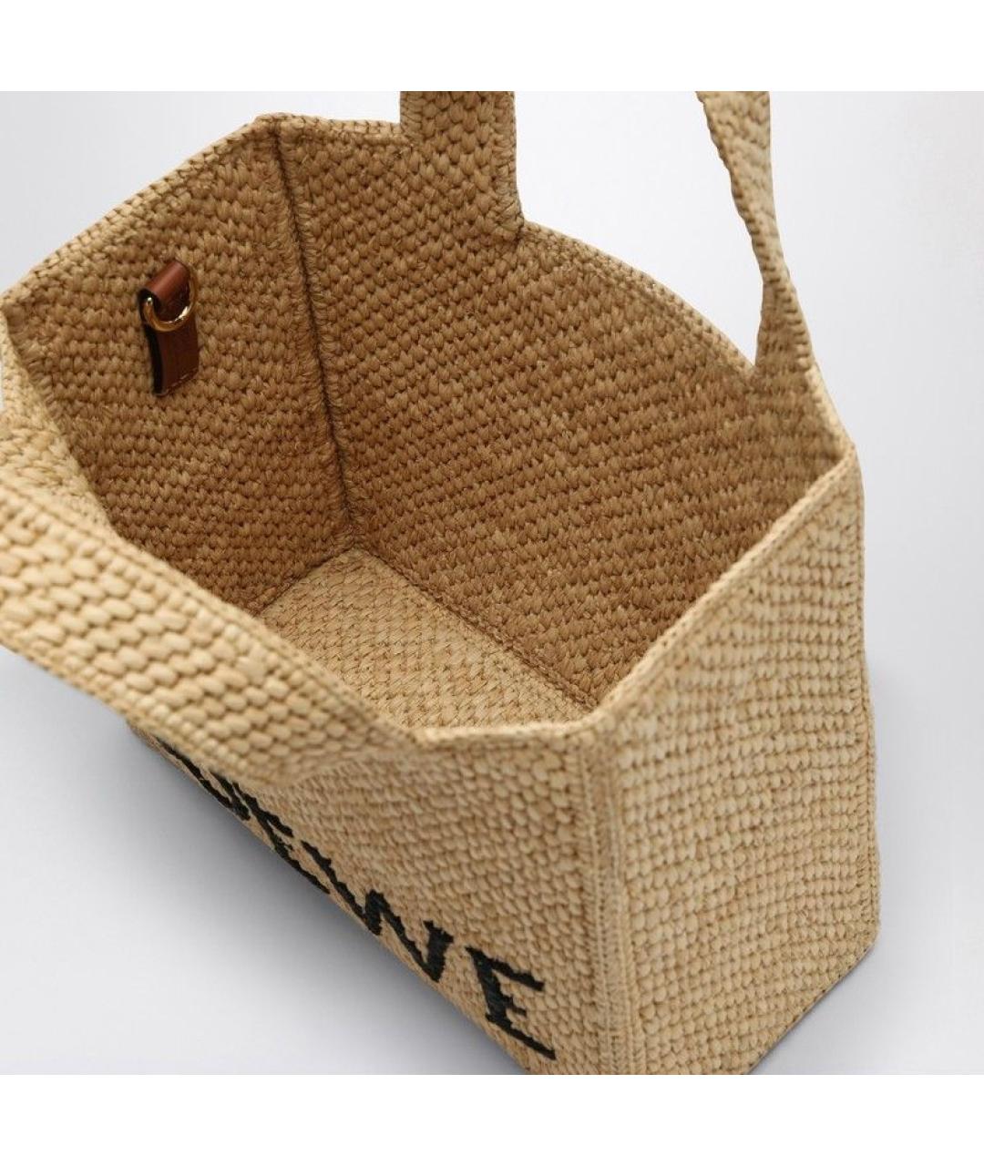 LOEWE Бежевая сумка тоут, фото 4