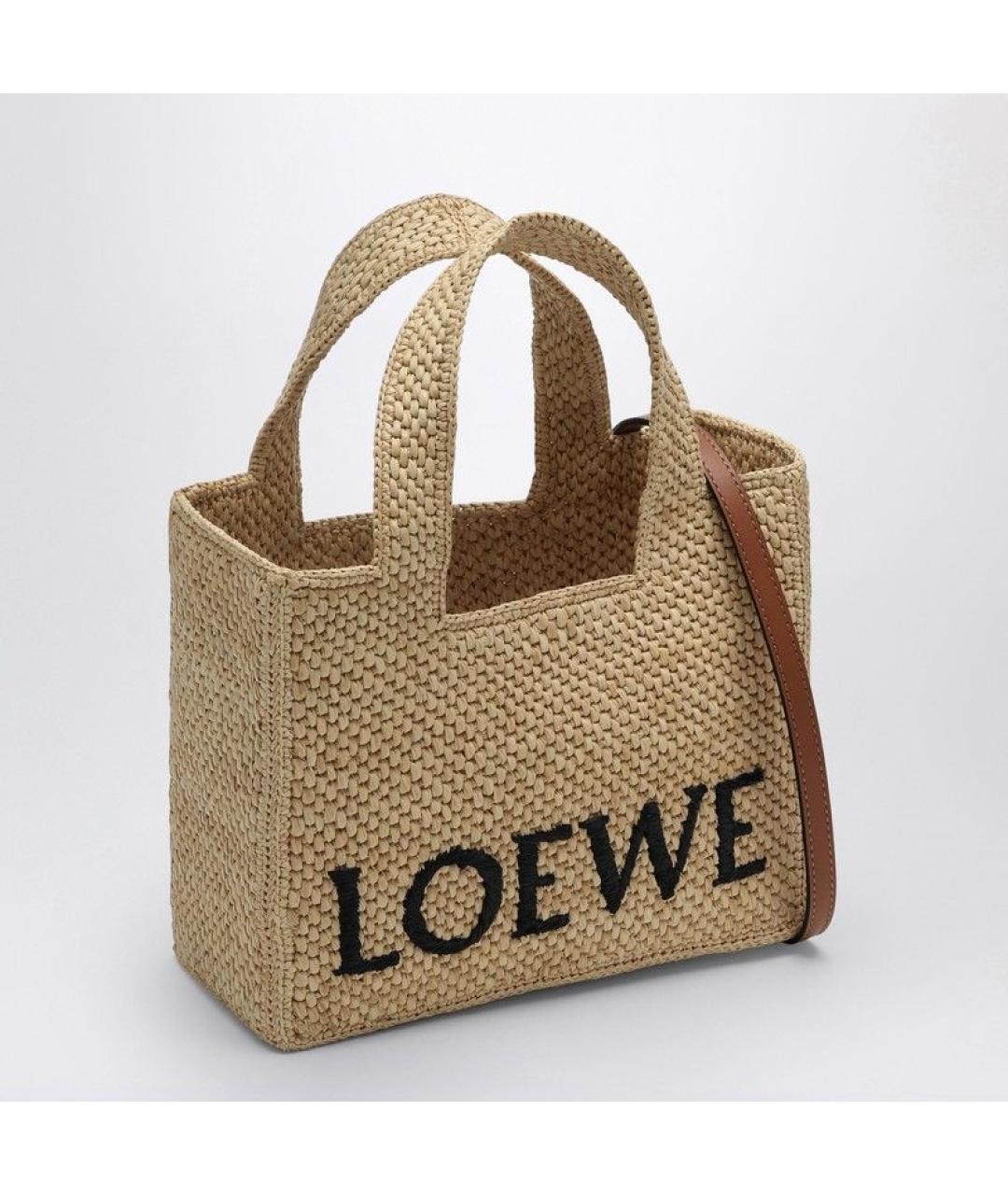 LOEWE Бежевая сумка тоут, фото 2
