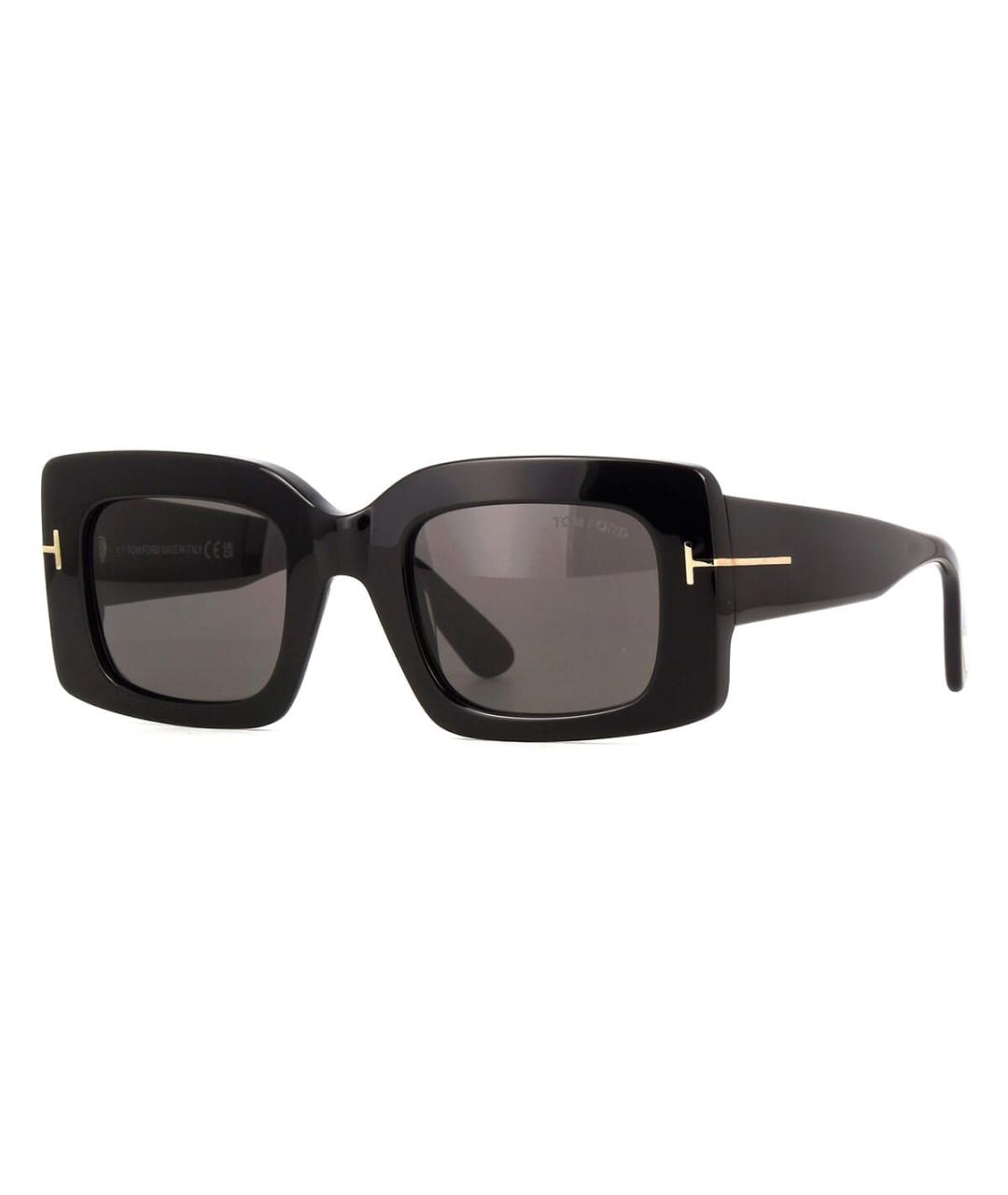 TOM FORD Черные пластиковые солнцезащитные очки, фото 1