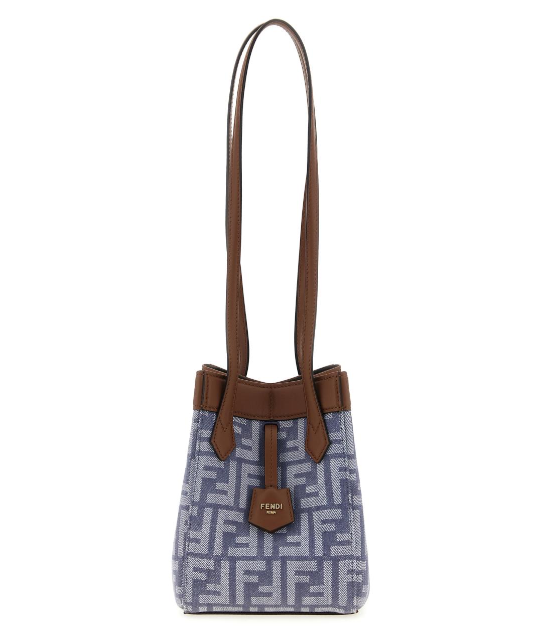 FENDI Голубая хлопковая сумка через плечо, фото 1