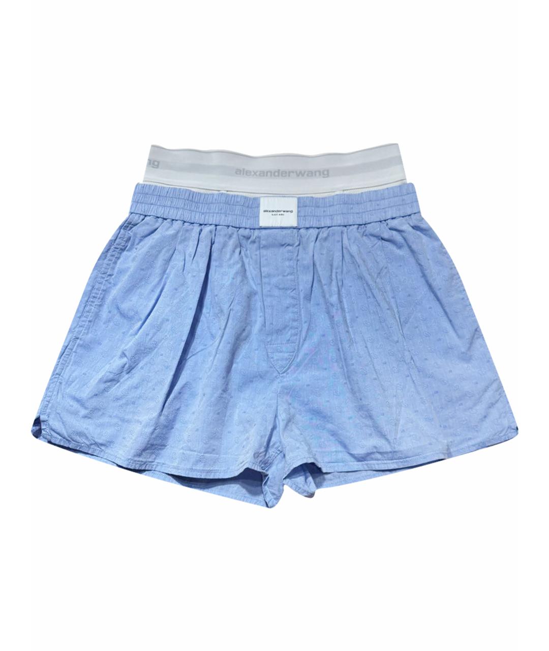 ALEXANDER WANG Голубые хлопковые шорты, фото 1