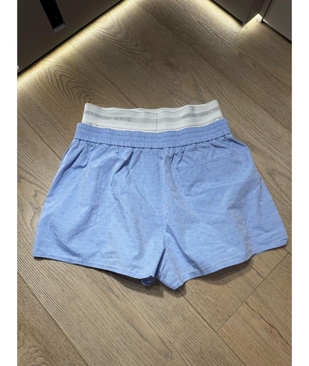ALEXANDER WANG Голубые хлопковые шорты, фото 2