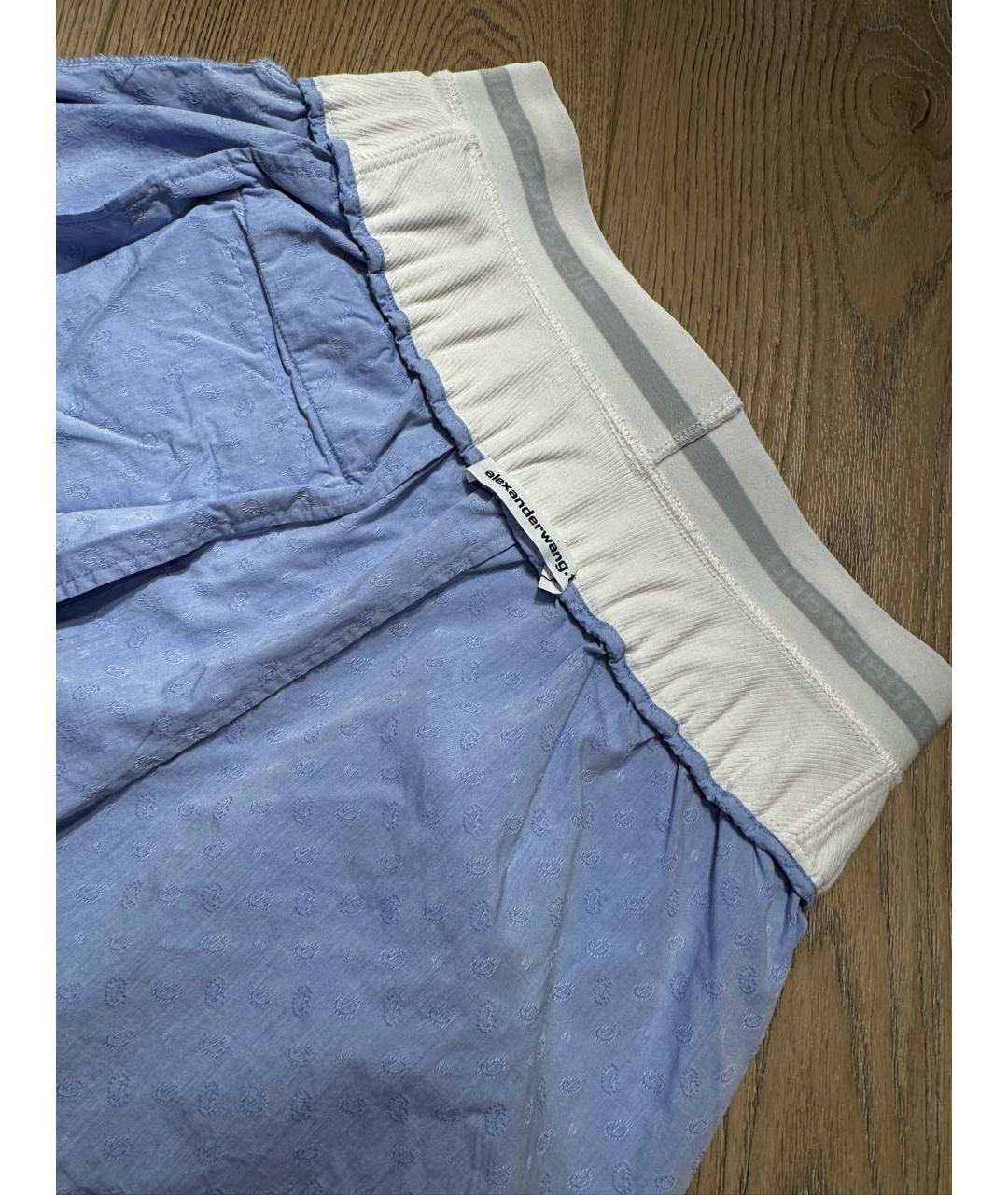 ALEXANDER WANG Голубые хлопковые шорты, фото 3