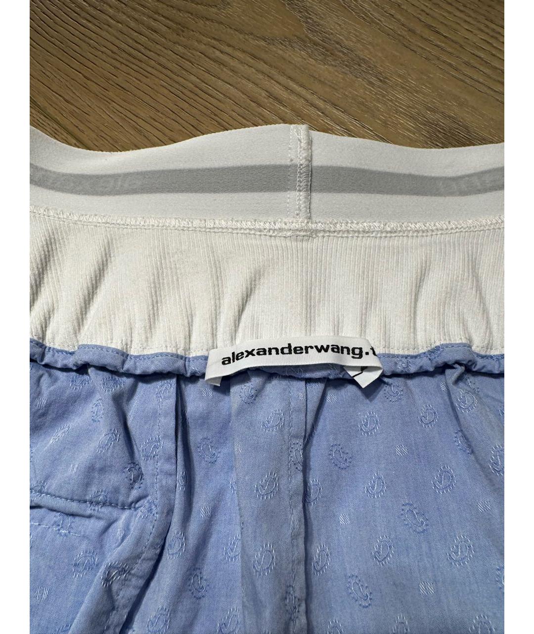 ALEXANDER WANG Голубые хлопковые шорты, фото 4
