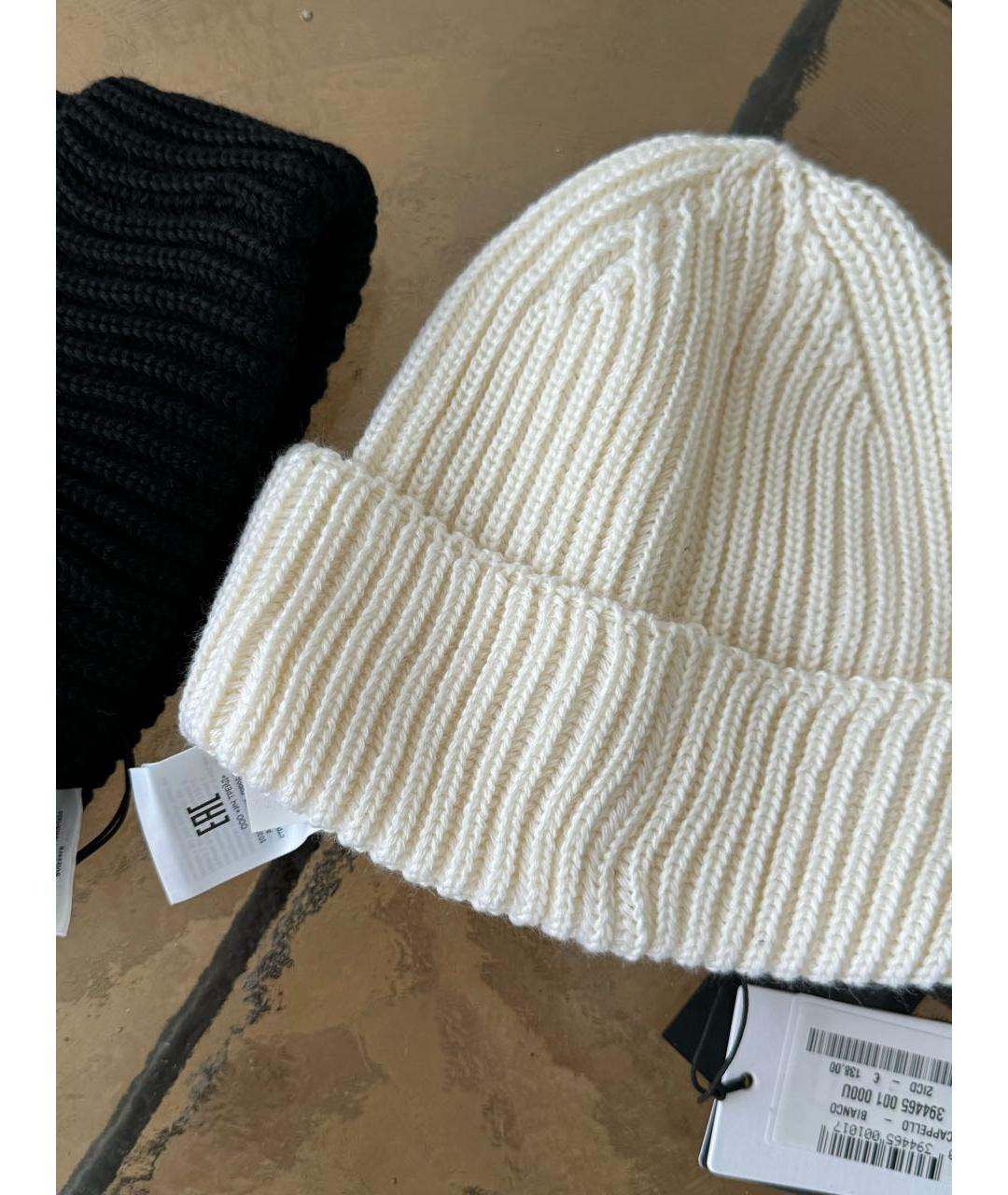 CP COMPANY Белая шерстяная шапка, фото 6