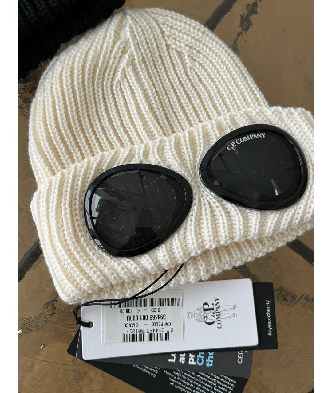 CP COMPANY Белая шерстяная шапка, фото 3