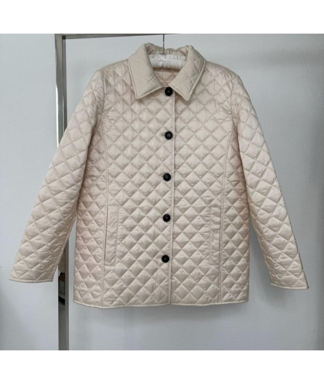 MAX MARA Бежевая атласная куртка, фото 8