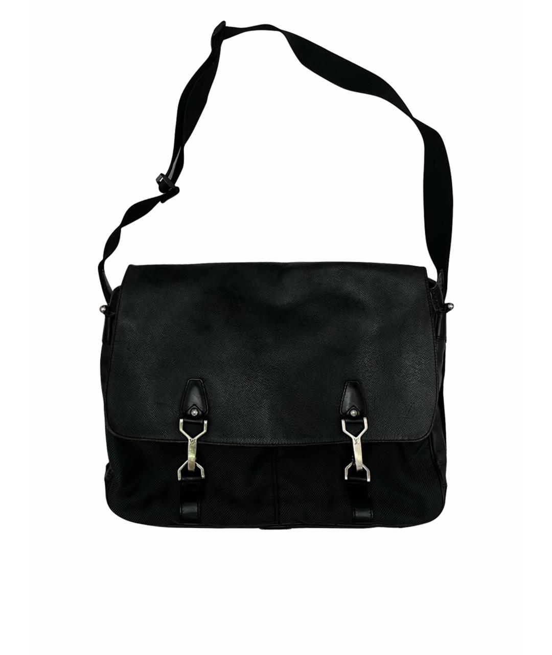 LOUIS VUITTON Черная кожаная сумка на плечо, фото 1