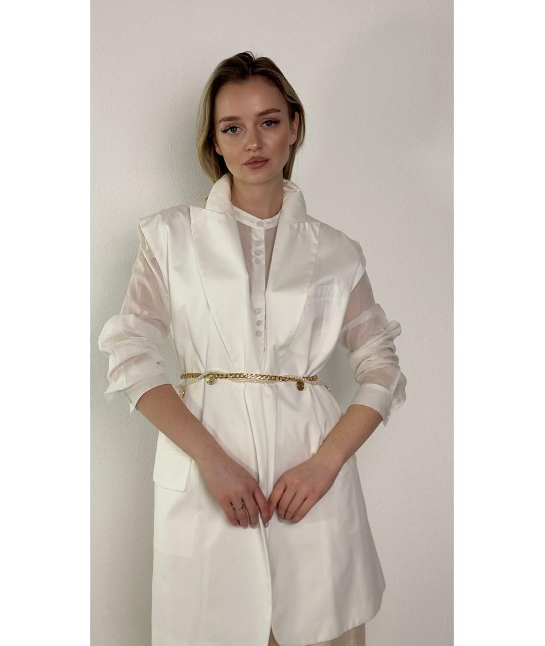 SPORTMAX Белый хлопковый жилет, фото 6