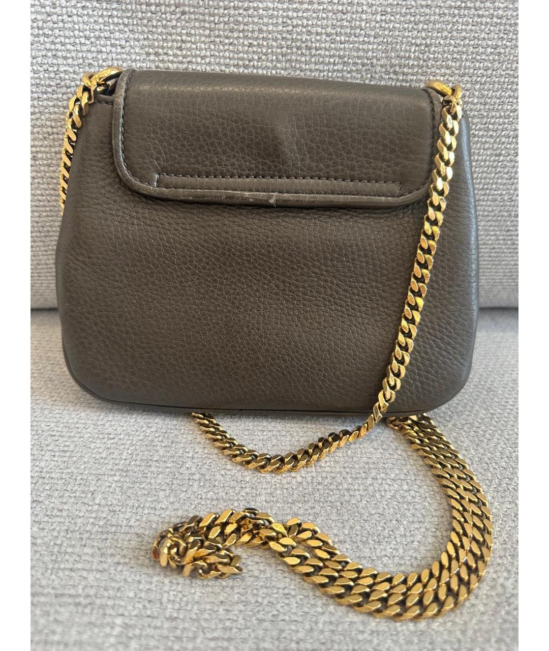 GUCCI Коричневая кожаная сумка через плечо, фото 3