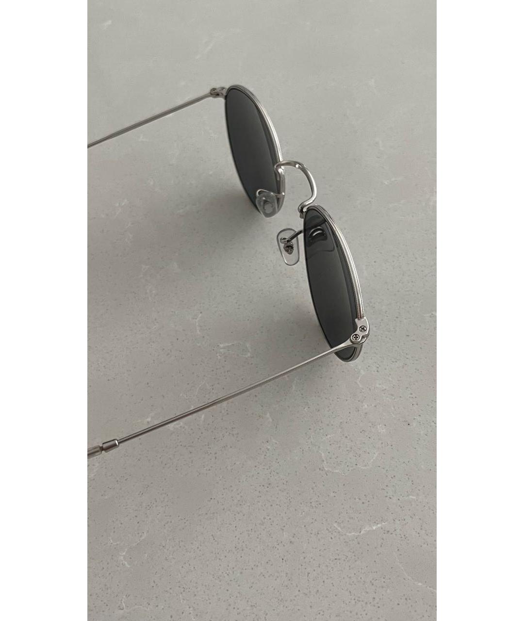 RAY BAN Серебряные металлические солнцезащитные очки, фото 3