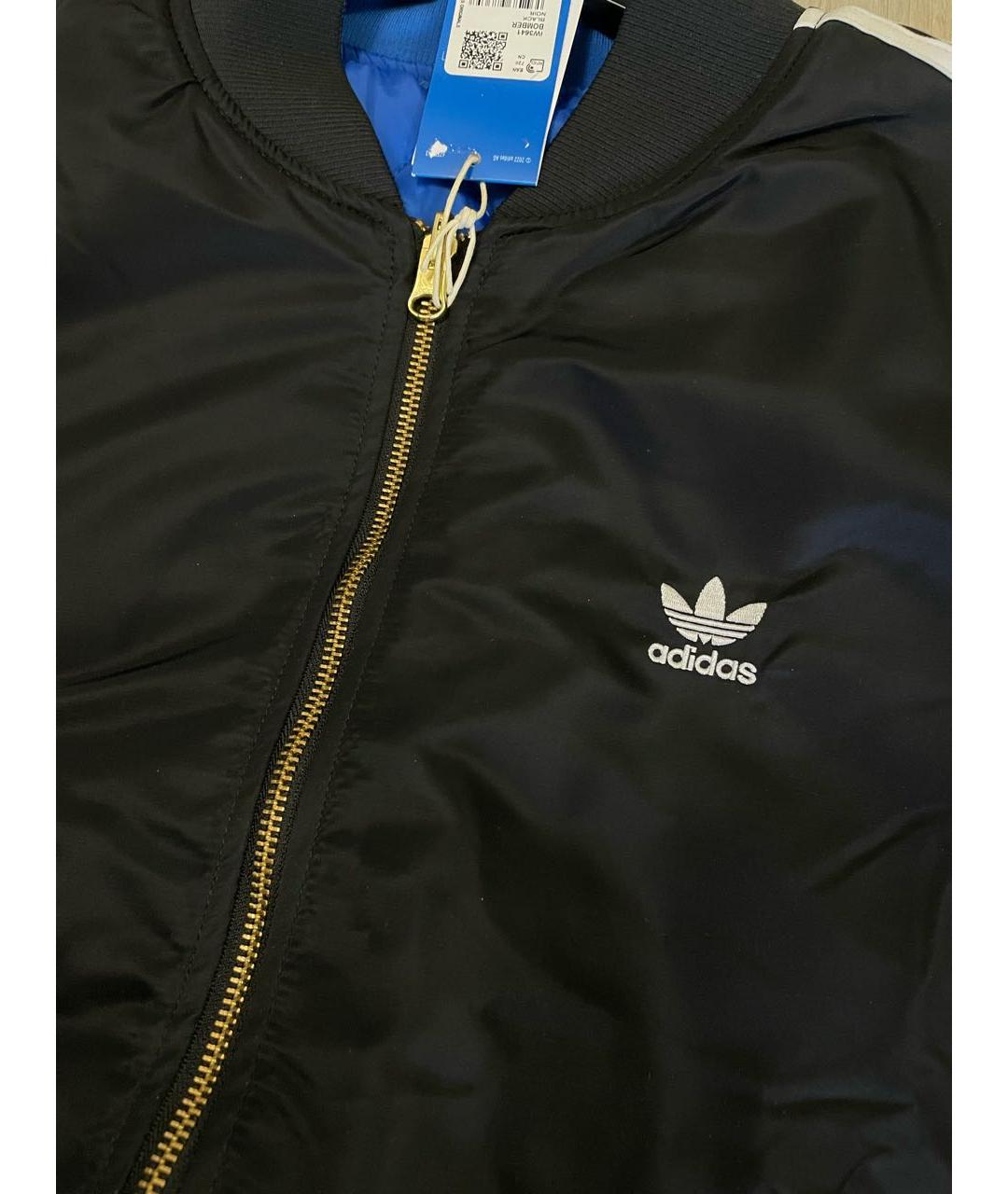 ADIDAS Черная полиэстеровая куртка, фото 5