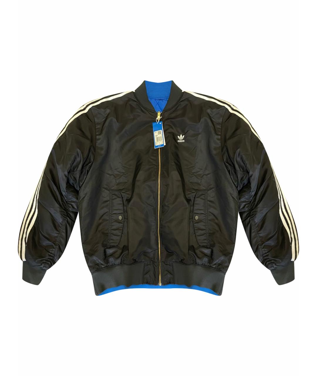 ADIDAS Черная полиэстеровая куртка, фото 1