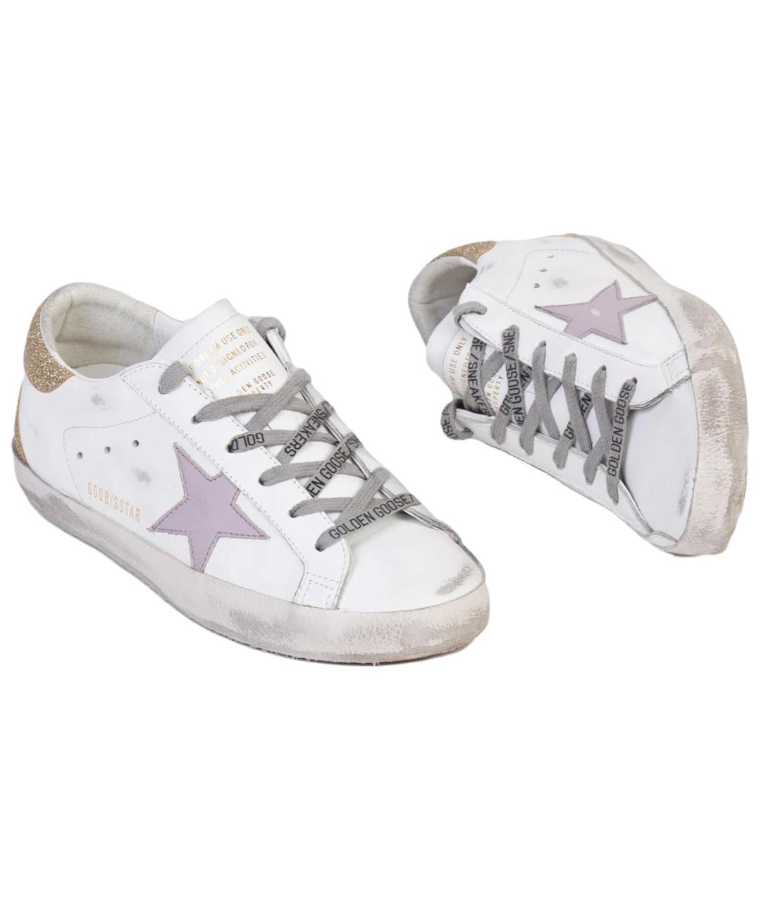 GOLDEN GOOSE DELUXE BRAND Белые кожаные кеды, фото 3
