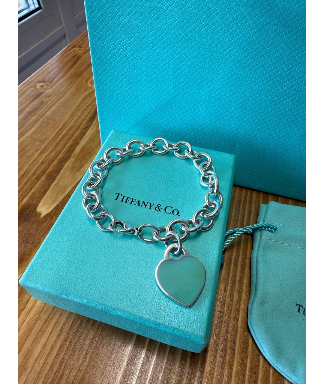 TIFFANY&CO Бирюзовый серебряный браслет, фото 3