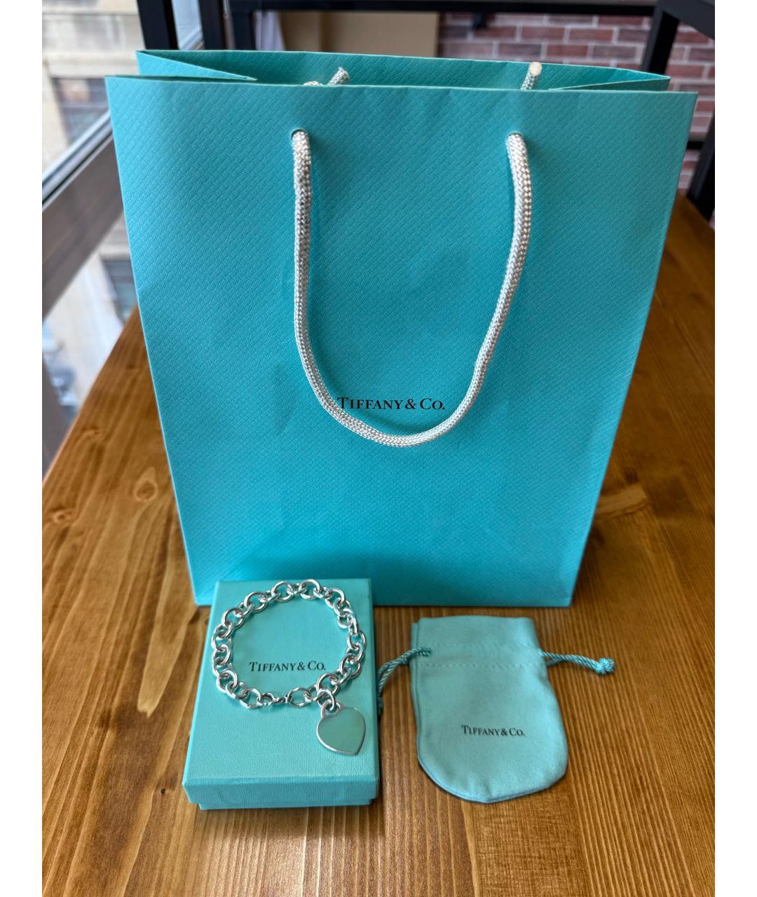 TIFFANY&CO Бирюзовый серебряный браслет, фото 2
