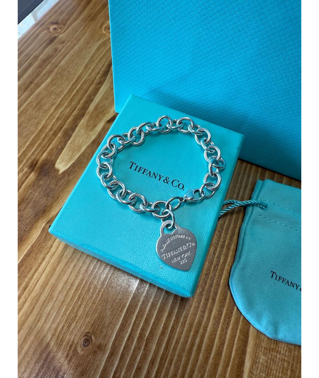 TIFFANY&CO Бирюзовый серебряный браслет, фото 4