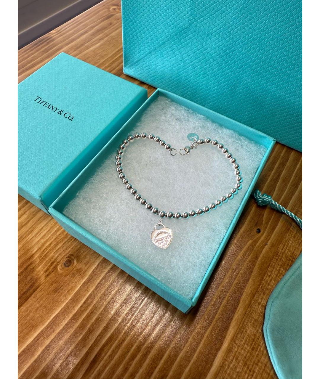 TIFFANY&CO Бирюзовый серебряный браслет, фото 4