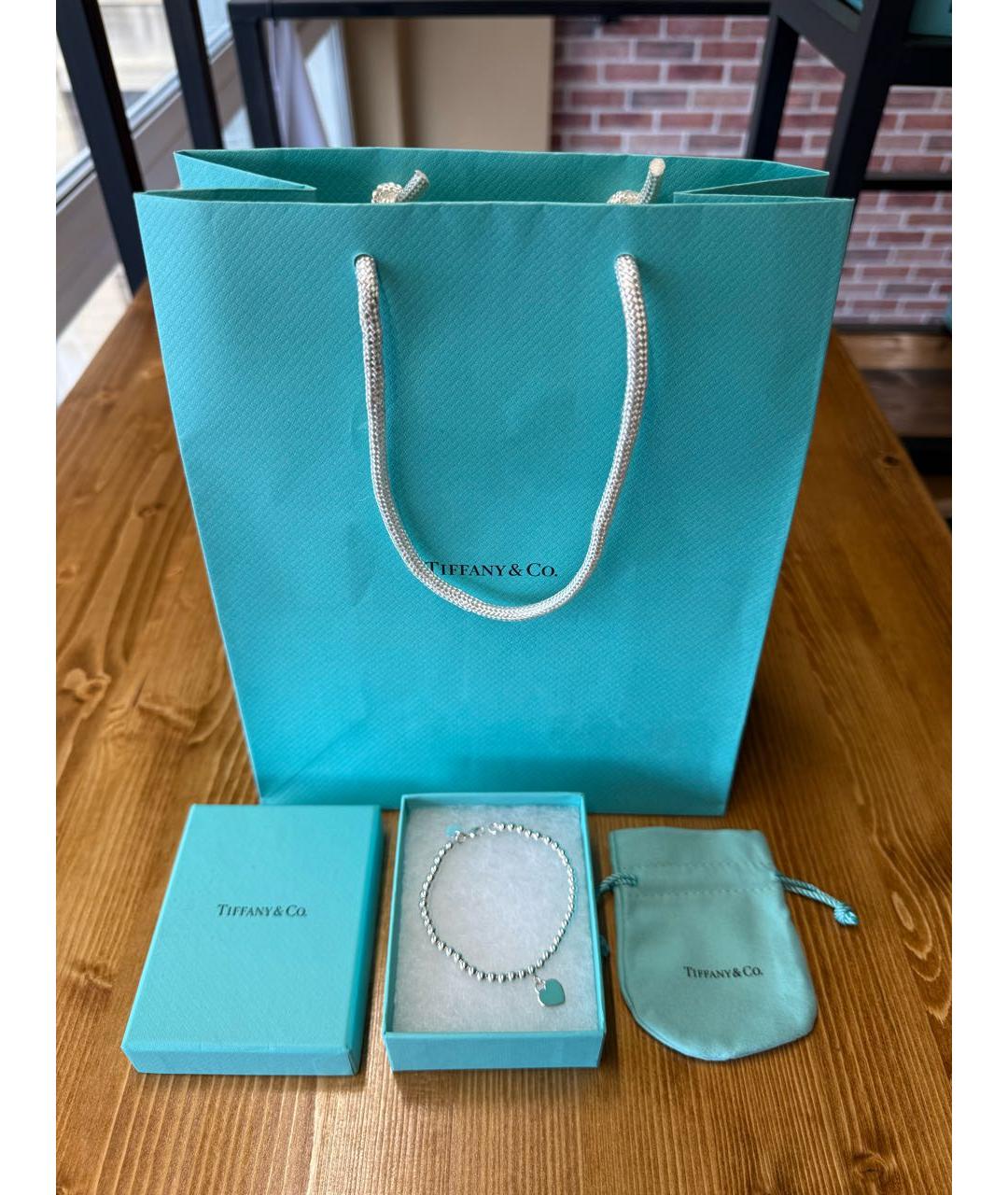 TIFFANY&CO Бирюзовый серебряный браслет, фото 2