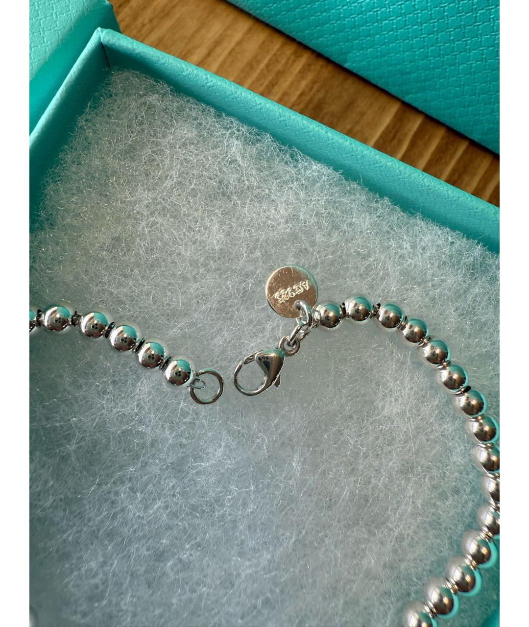 TIFFANY&CO Бирюзовый серебряный браслет, фото 6
