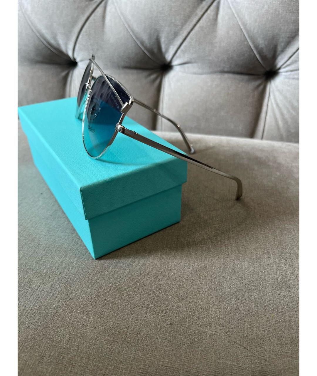TIFFANY&CO Голубые металлические солнцезащитные очки, фото 6