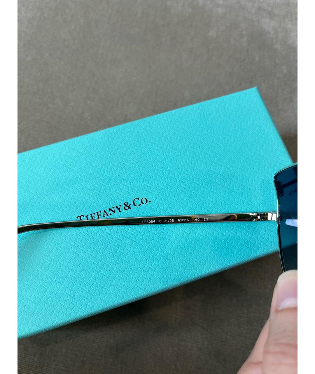 TIFFANY&CO Голубые металлические солнцезащитные очки, фото 3