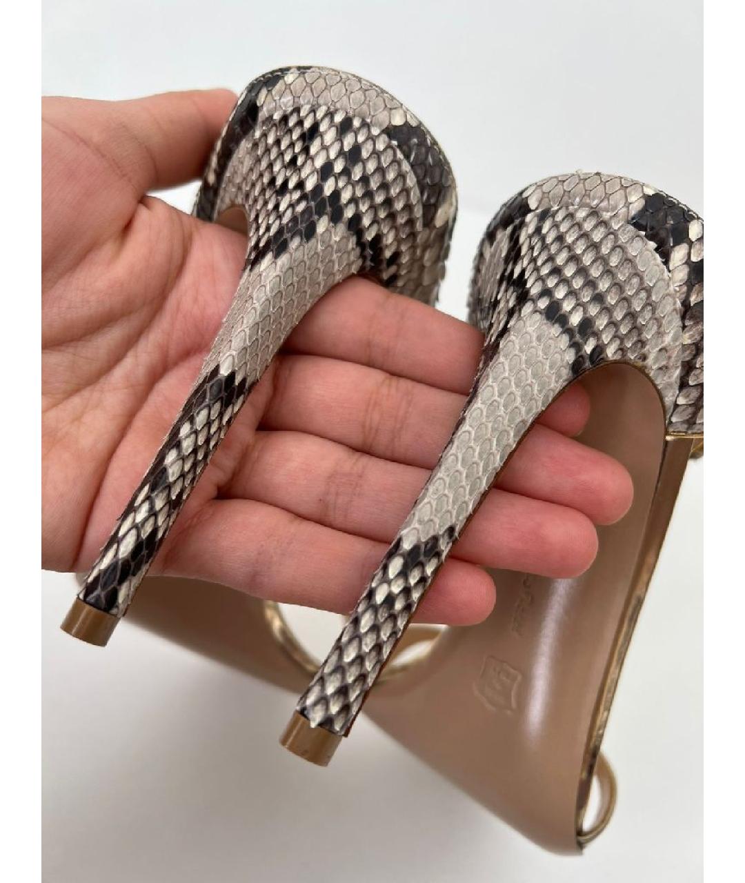 GIANVITO ROSSI Желтые кожаные туфли, фото 4