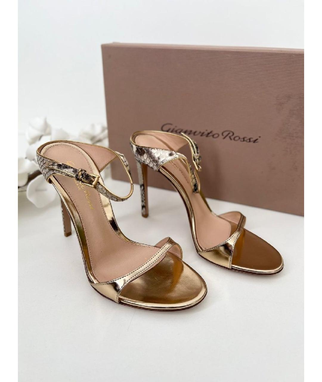 GIANVITO ROSSI Желтые кожаные туфли, фото 9
