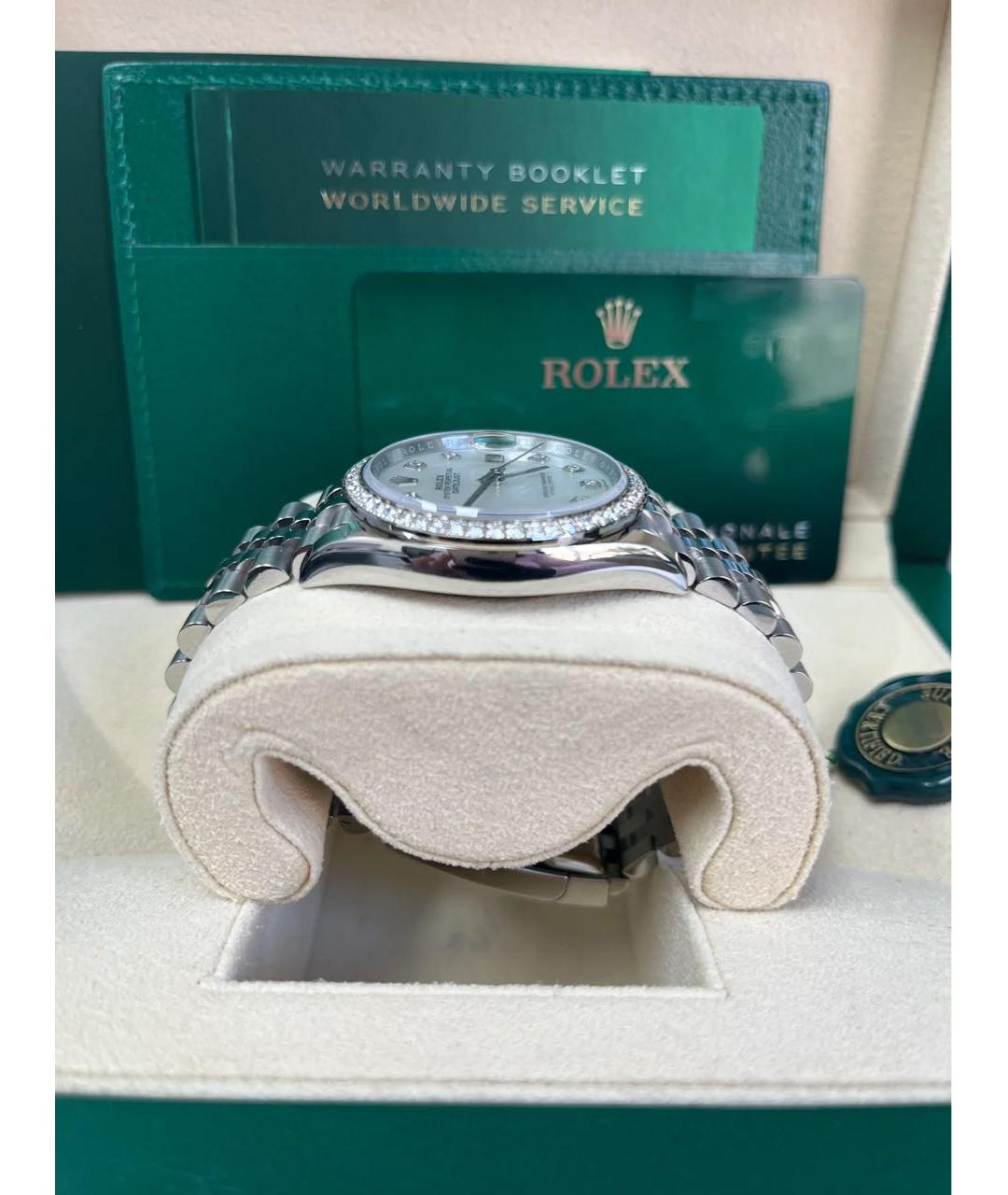 ROLEX Белые часы из белого золота, фото 7