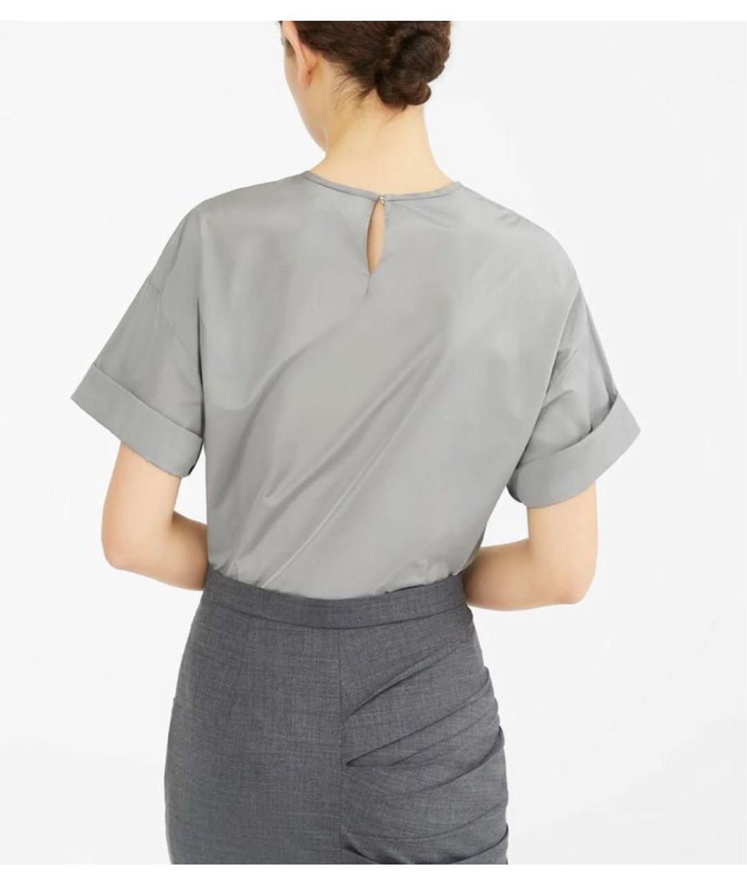 MAX MARA Серая полиэстеровая блузы, фото 2