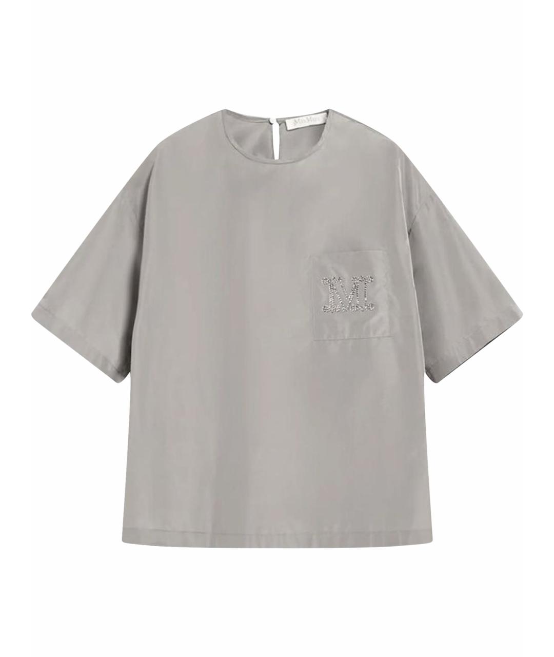 MAX MARA Серая полиэстеровая блузы, фото 1