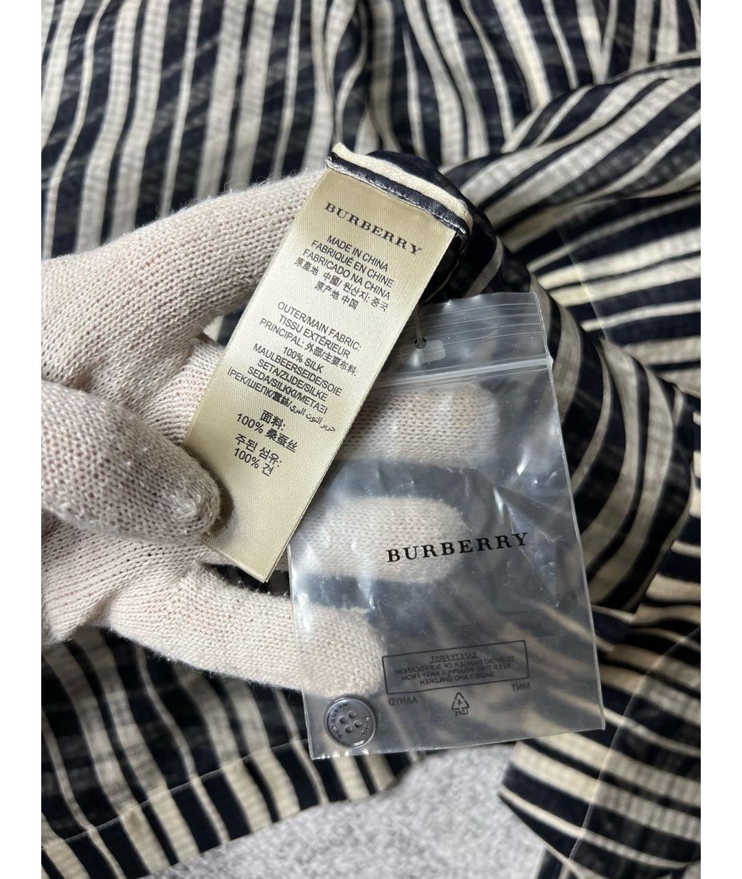 BURBERRY Мульти шелковая блузы, фото 8