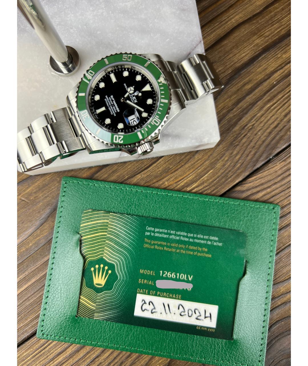ROLEX Зеленые часы, фото 2