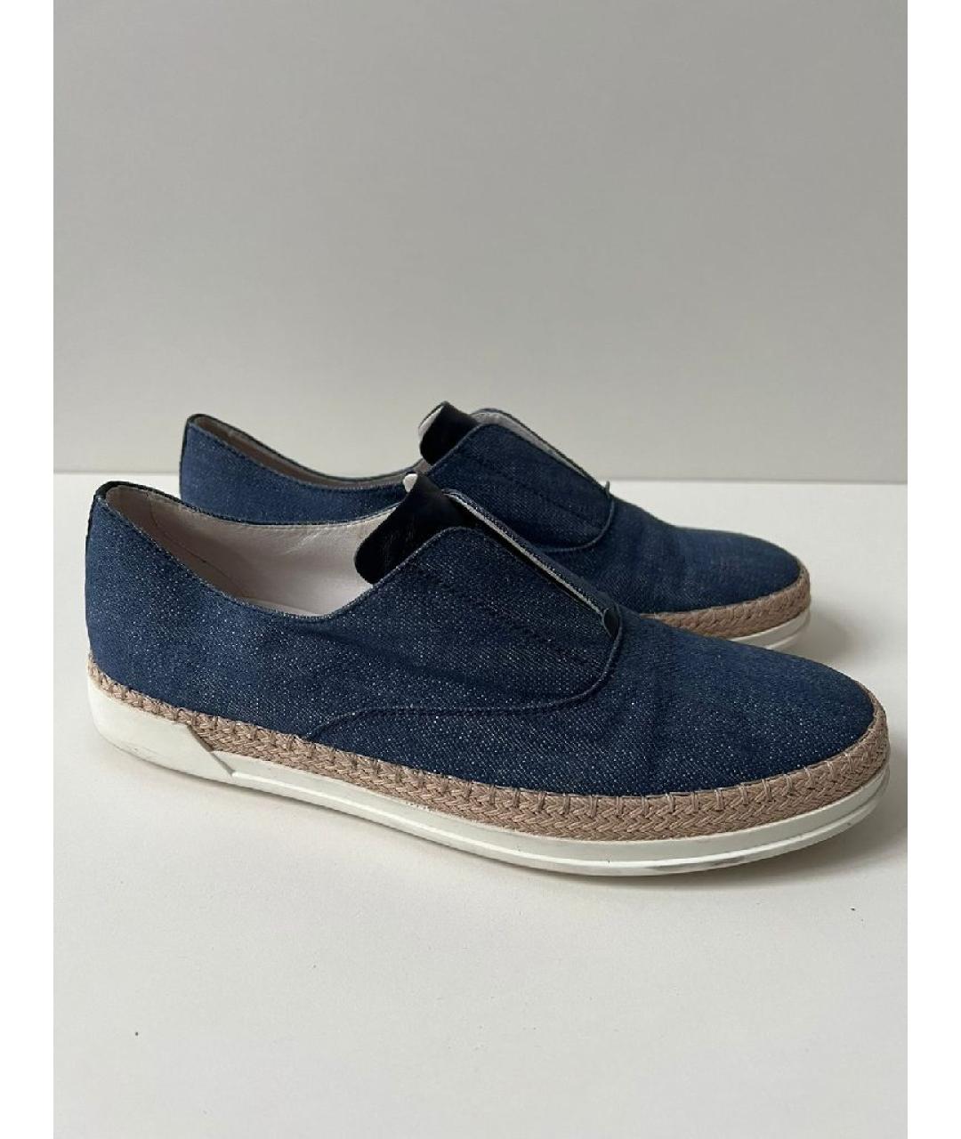 TOD'S Темно-синие замшевые лоферы, фото 2