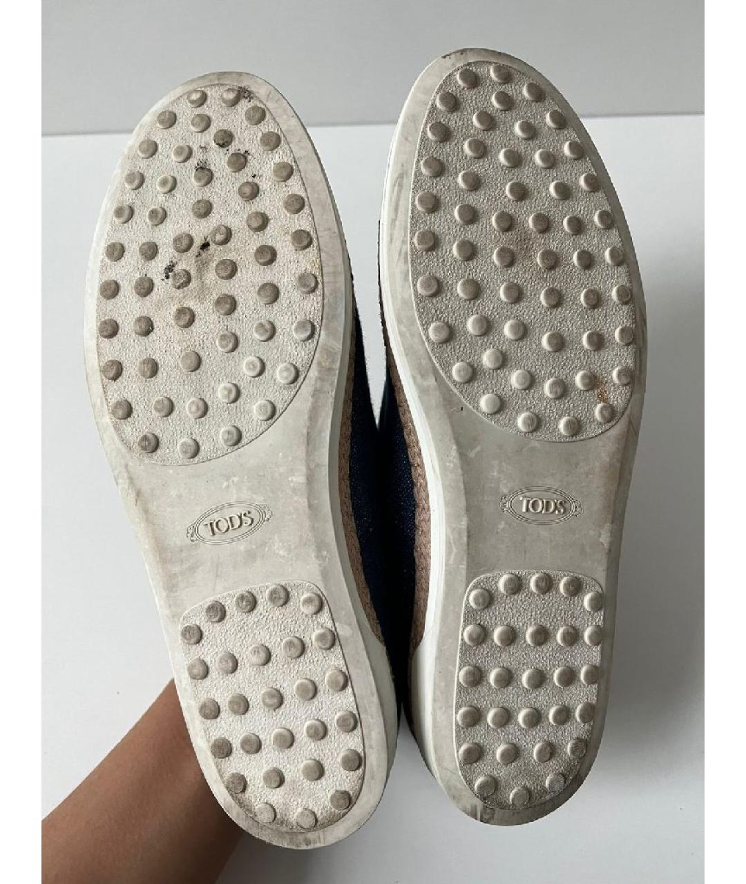 TOD'S Темно-синие замшевые лоферы, фото 6