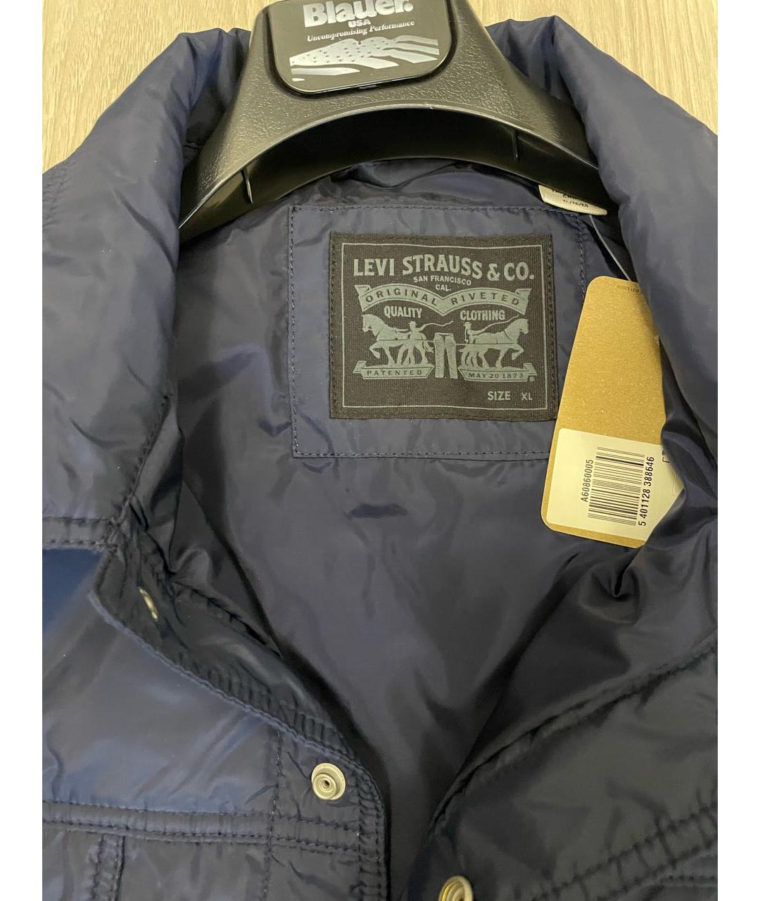 LEVI'S Темно-синяя полиэстеровая куртка, фото 3