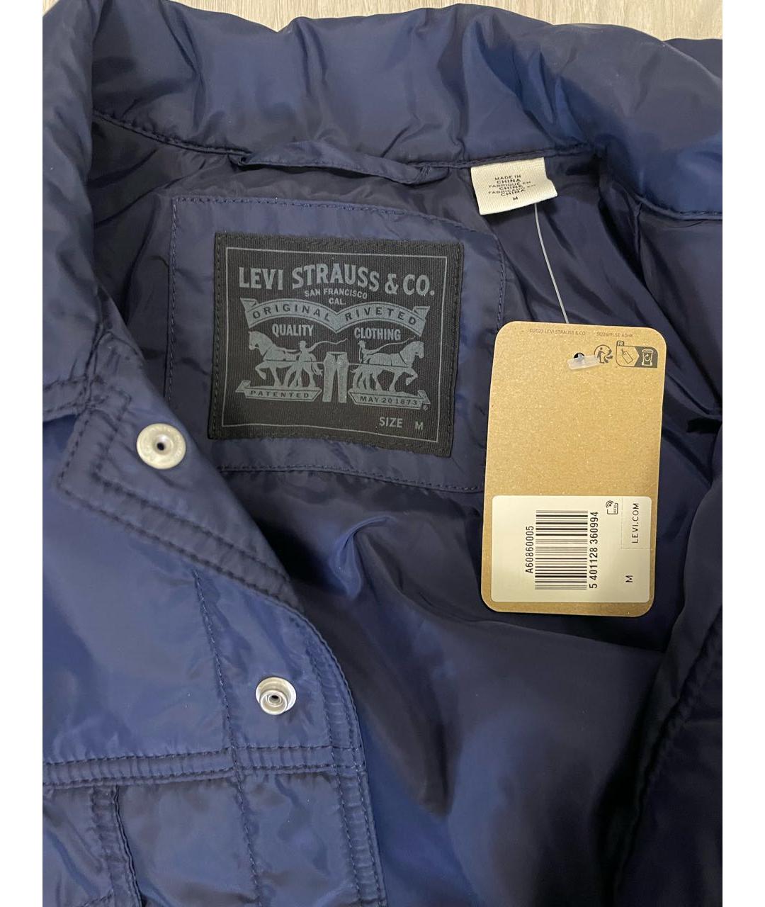LEVI'S Темно-синяя полиэстеровая куртка, фото 3