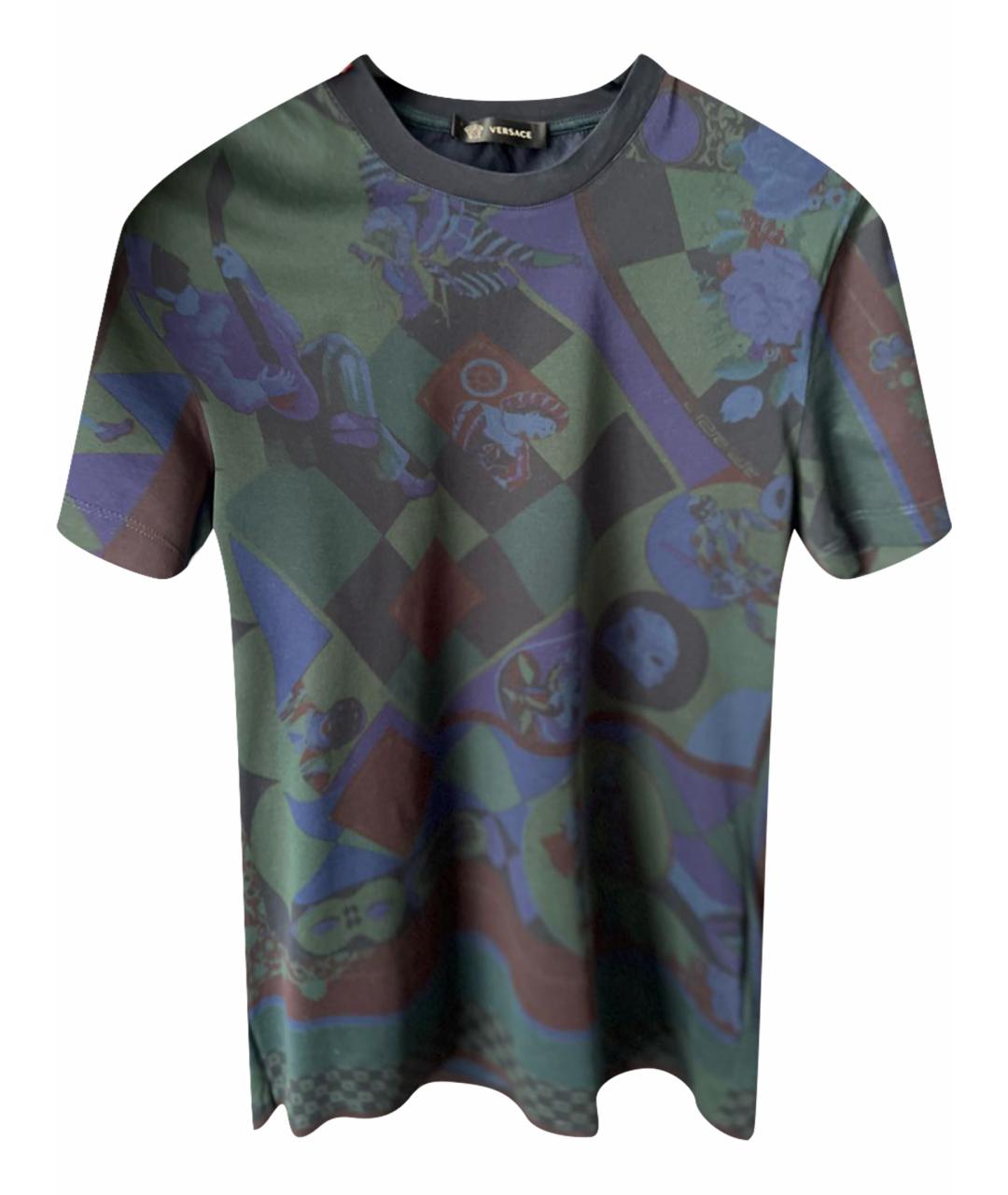 VERSACE Мульти хлопковая футболка, фото 1