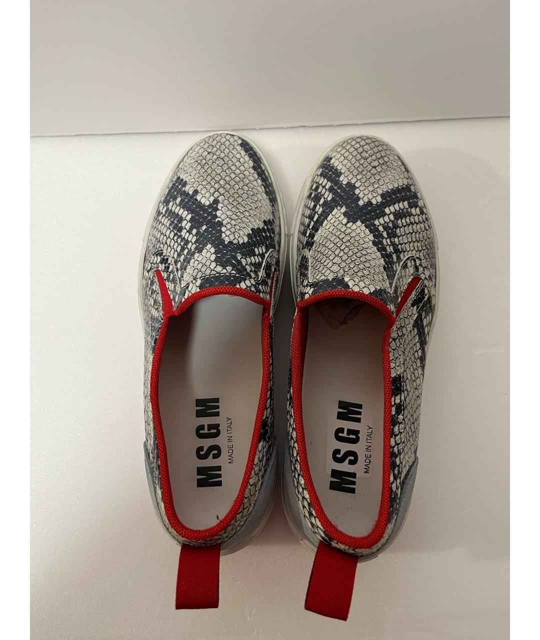 MSGM Мульти кожаные мокасины, фото 3
