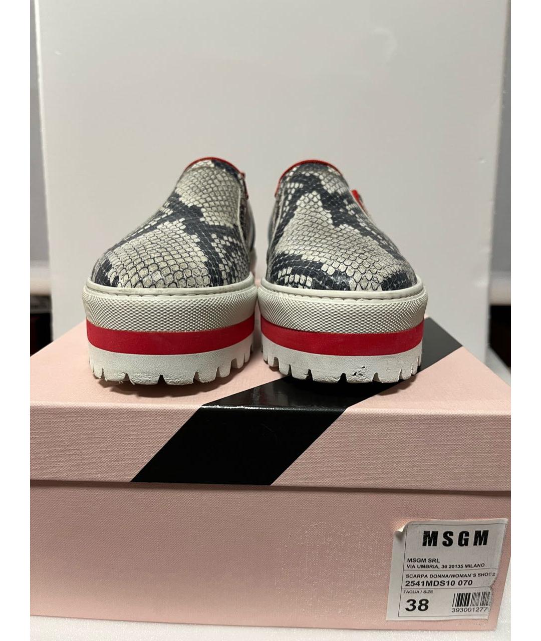 MSGM Мульти кожаные мокасины, фото 6