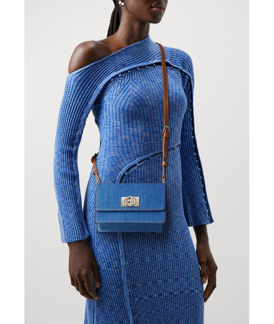 FURLA Синяя сумка через плечо, фото 6