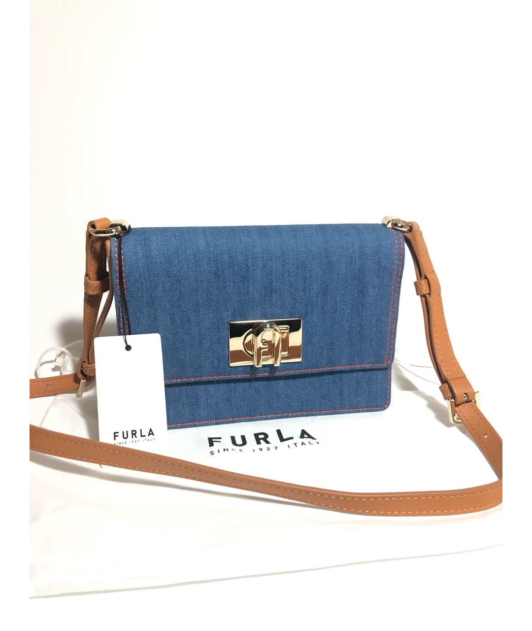 FURLA Синяя сумка через плечо, фото 5