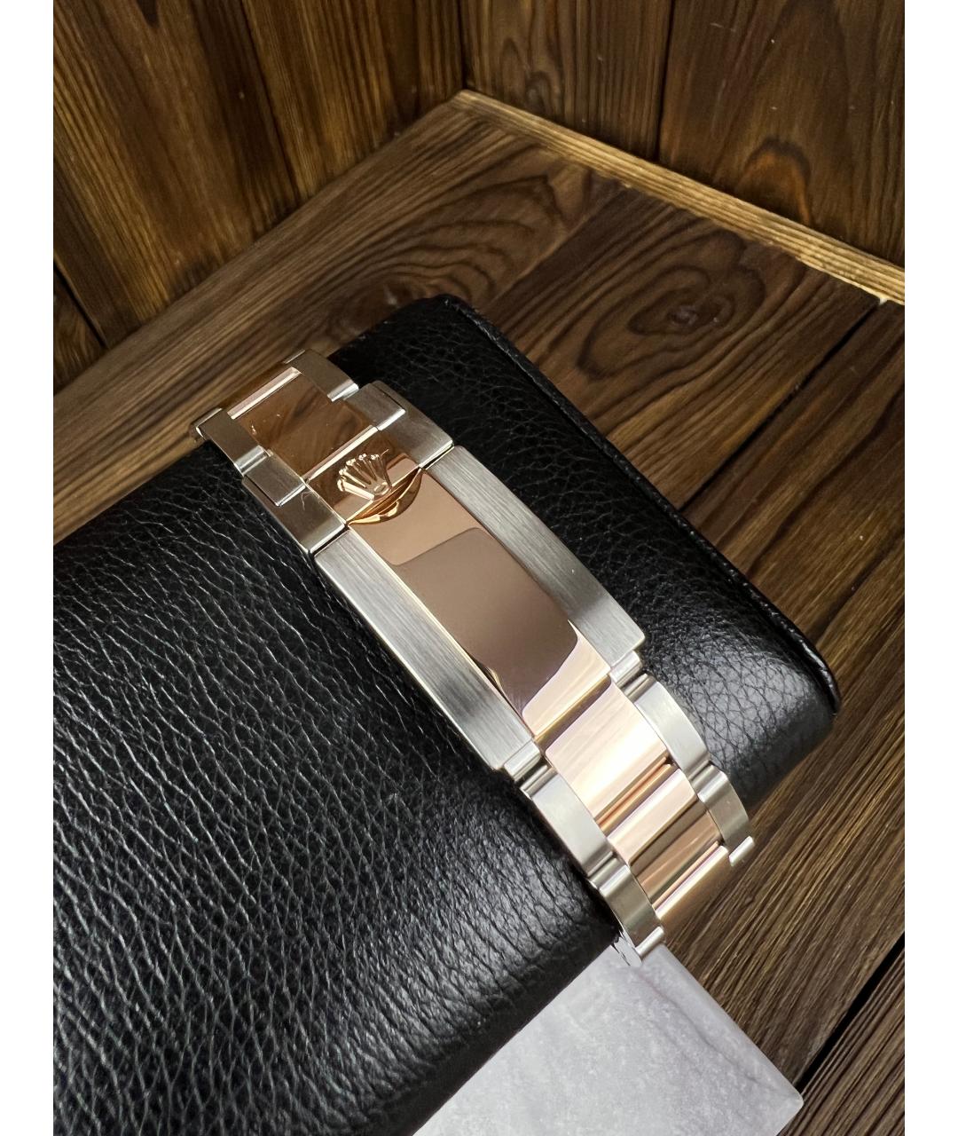 ROLEX Синие часы из розового золота, фото 8