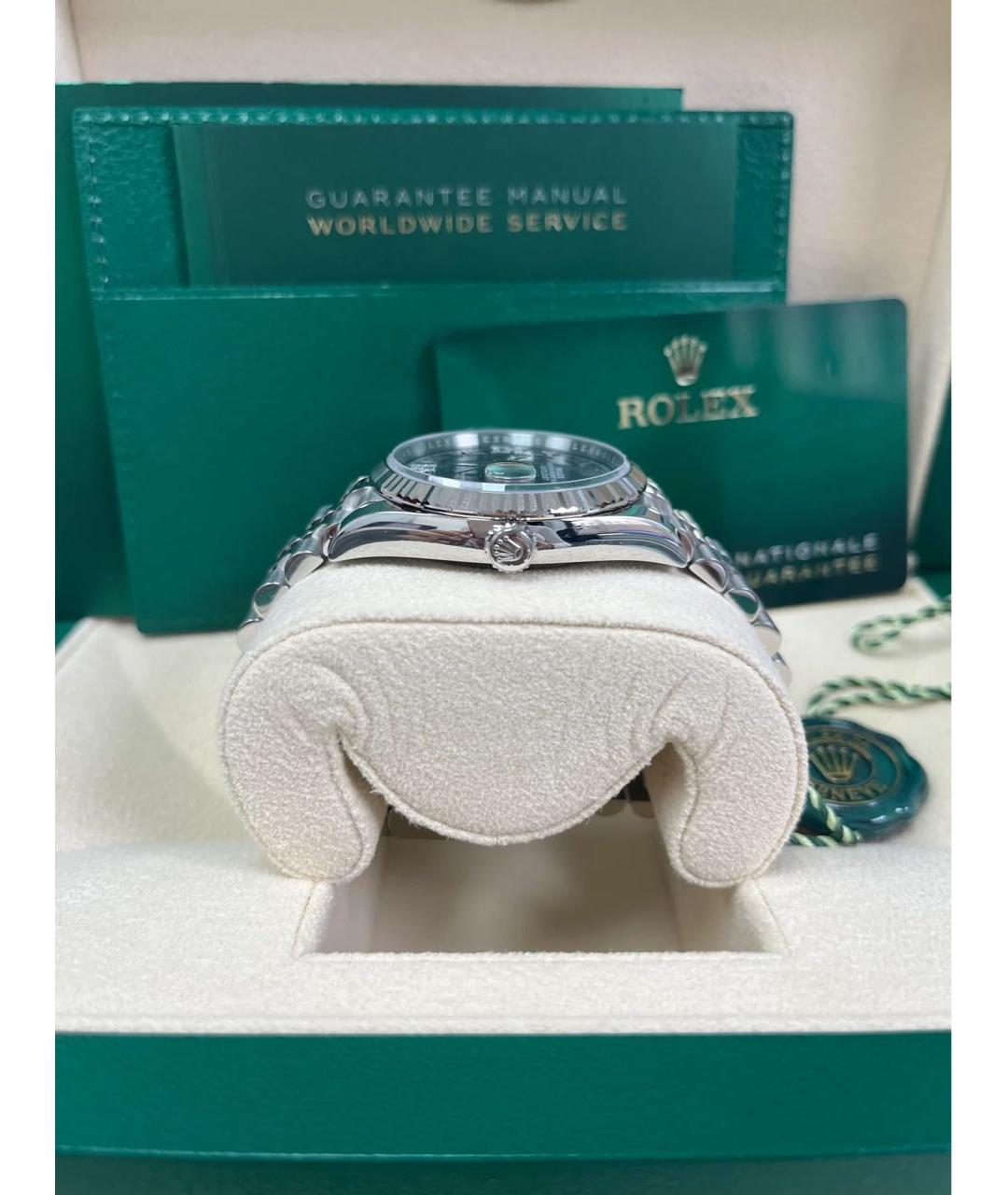 ROLEX Фиолетовые часы из белого золота, фото 5