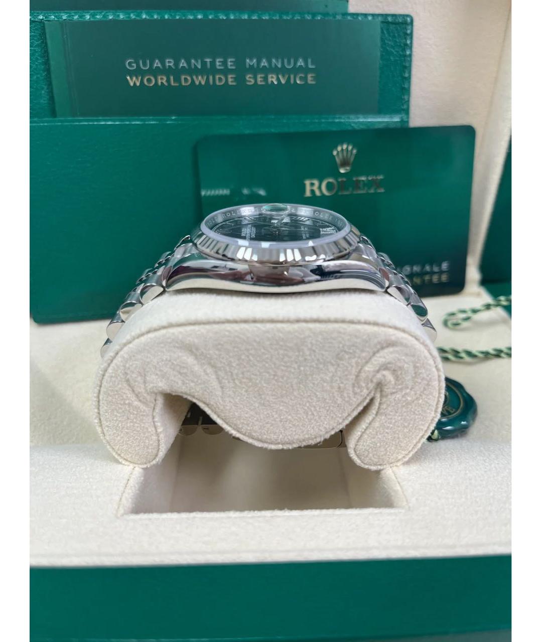 ROLEX Фиолетовые часы из белого золота, фото 3