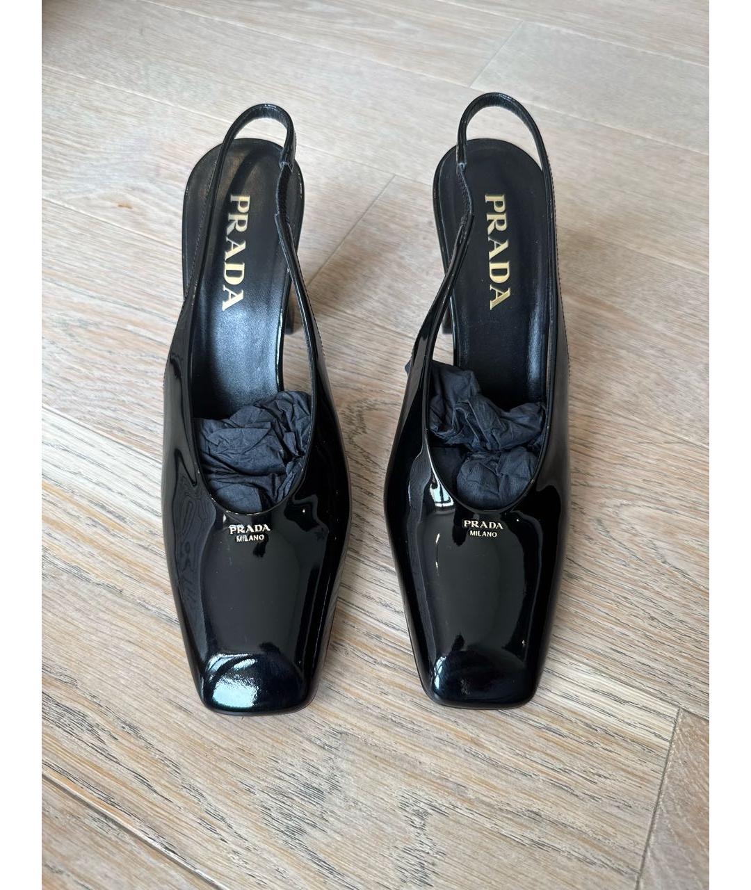 PRADA Черные туфли из лакированной кожи, фото 2